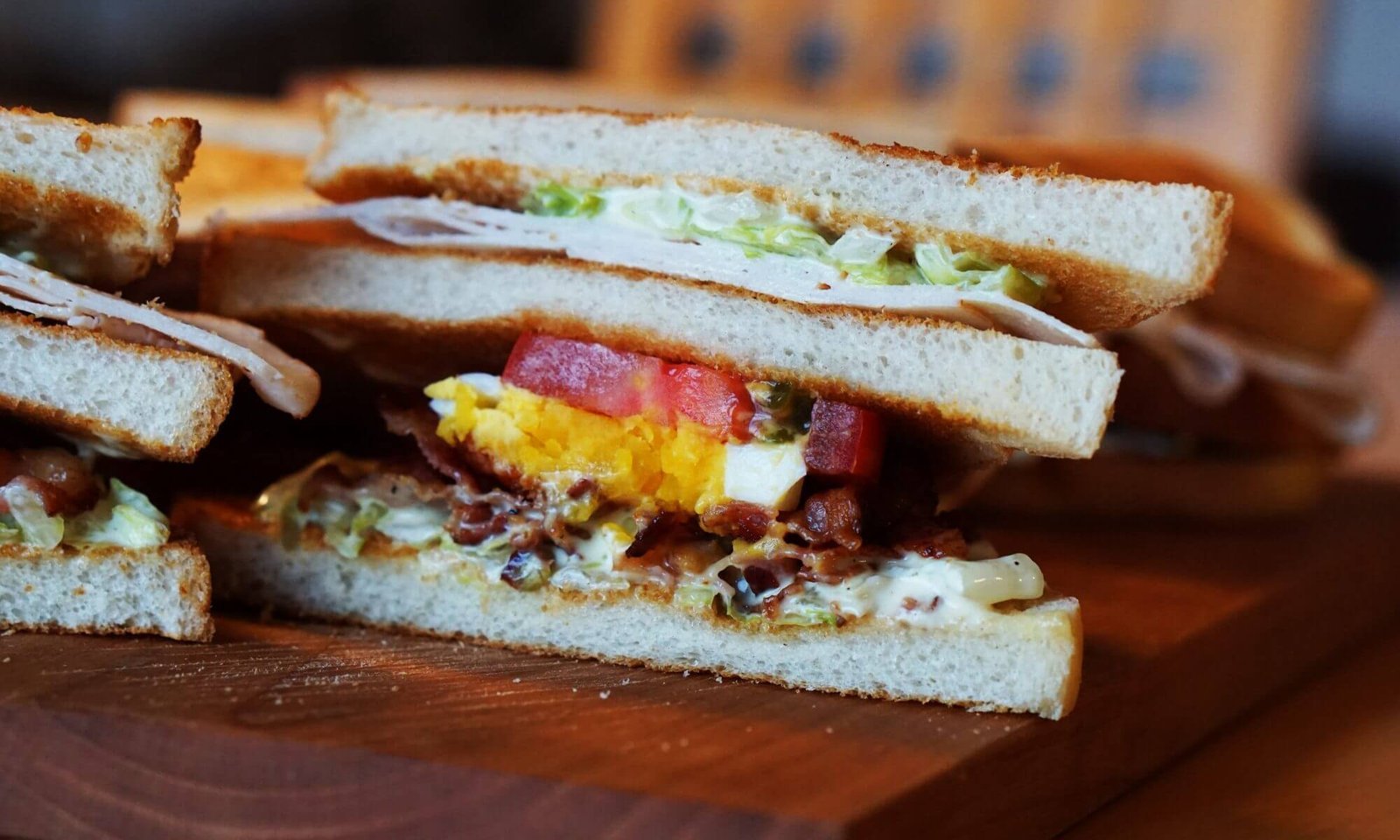 A freshly made sandwich